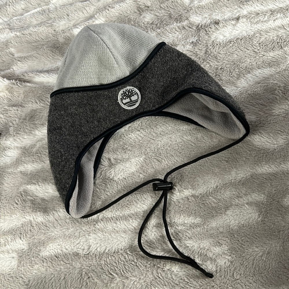 Timberland Winter Ski Hat Ear Flap with Drawstring wool blend beanie OS